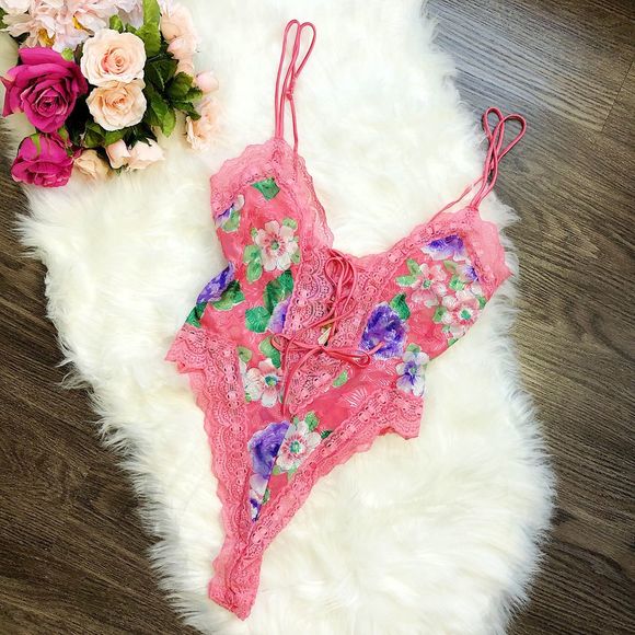 Victoria's Secret Other - VICTORIA'S SECRET VINTAGE 80s FLORAL TEDDY